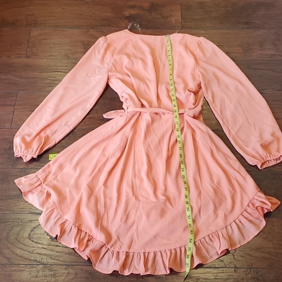 NWT Gianni bini wrap dress ruffle  boho - Picture 7 of 8